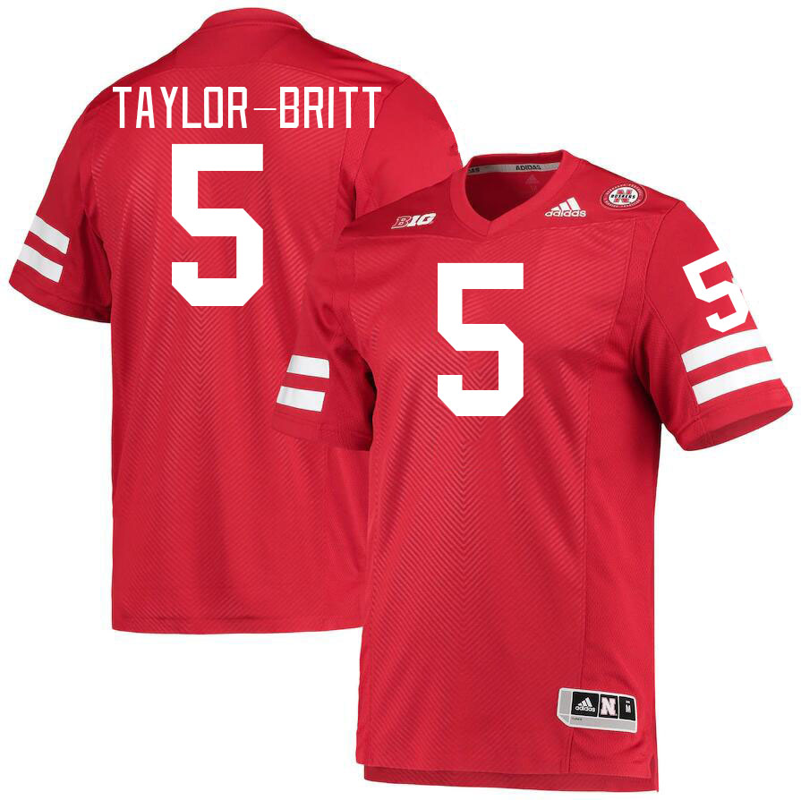 #5 Cam Taylor-Britt Nebraska Cornhuskers Jerseys Football Stitched-Red